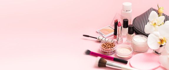 Diverse beauty products for all skin types